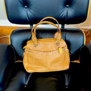 Leather coach purse